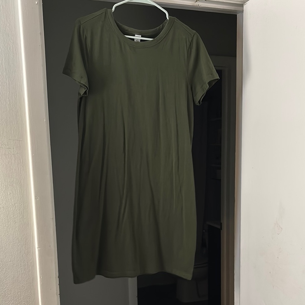 Old Navy Olive Green T-Shirt Dress
